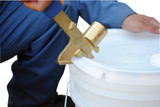 Vestil Cast Steel UN Rated Pail Opener - 11 In. x 3-1/2 In. x 1-7/8 In. 5 Gallon - Gold