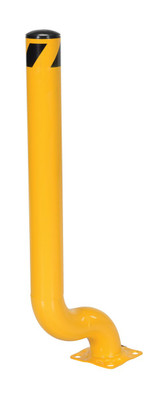 Vestil Steel Offset Bollard - 18-3/8 In. x 8 In. x 48-1/8 In. - Yellow