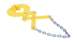 Vestil Steel Double Scissor Pallet Puller - 4 In. Jaw Opening 5000 lb Pulling - Yellow