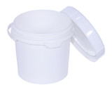 Vestil High Density Polyethylene Screw Top Pail and Lid - 12-5/8 In. x 12-5/8 In. x 12-3/16 In. 3-1/2 Gallon - White