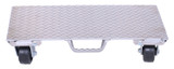 Vestil Aluminum Plate Dolly with Rubber Wheels and Handle - 27 In. x 16 In. x 6 In. 1200 lb - Silver