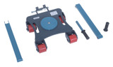 Vestil Steel Multi Direction Machinery Skate - 12 In. Length x 12 In. Width x 4-7/16 In. Height 6,600 lb - Blue and Gray