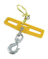 Vestil Steel Fork Truck Hook Plate Swivel with Latch - 10,000 lb - Yellow