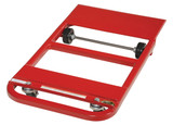 Vestil Steel Nose Plate Dolly - 32 In. x 18 In. x 3-3/4 In. 600 lb - Red