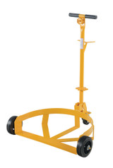 Vestil Steel Low Profile Drum Dolly with Mold On Rubber Casters - 21-5/8 In. x 31-5/8 In. x 37-5/8 In. 1000 lb - Yellow