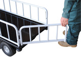 Vestil Steel Traction Drive Cart Top Load with Gate - 59 In. x 28 In. x 44 In. 750 lb - Black