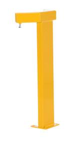 Vestil Steel Modular Guard System Corner Post - 1 Rail 7-5/8 In. x 6 In. x 36 In. - Yellow