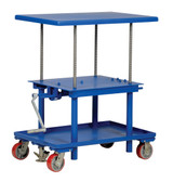 Vestil Steel Low Profile Post Table - 24 In. x 36 In. 2000 lb - Blue