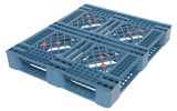 Vestil High Density Polyethylene Pallet - 48 In. x 40 In. x 6 In. 7054 lb Static - Blue