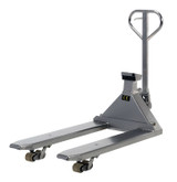 Vestil Stainless Steel Low Profile Pallet Truck with Scale - 61-43/64 In. x 27 In. x 48-5/8 In. 5000 lb - Silver