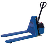 Vestil Steel Pramac DC Powered High Lift Pallet Truck - 67 In. x 26-1/2 In. x 49-1/2 In. 2200 lb - Blue/Black