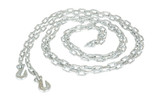 Vestil Steel Chain with Grab Hook - 20 Ft. Length 1/4 In. Chain 6,000 lb Pulling - Silver