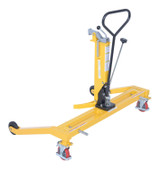 Vestil Steel Pallet Straddling Drum Truck - 46 In. Long x 32 In. Wide x 47 In. Height 550 lb - Yellow