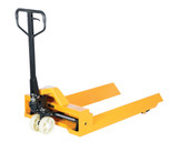 Vestil Steel Pallet Truck V-Shaped Center - 78 In. x 33 In. x 43-13/16 In. 4000 lb - Yellow