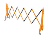 Vestil Plastic Expand-A-Gate with Casters - 15 In. x 11-1/2 In. x 40-3/4 In. - Yellow