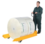 Vestil Steel Pallet Truck V-Shaped Center - 78 In. x 40 In. x 43-13/16 In. 4000 lb - Yellow