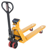 Vestil Steel Low Profile Economy Pallet Truck with Scale - 67-1/2 In. x 20 In. x 47 In. 5000 lb - Yellow