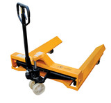Vestil Steel Pallet Truck V-Shaped Center - 78 In. x 45 In. x 43-13/16 In. 4000 lb - Yellow