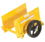Vestil Steel Adjustable Panel Dolly With Mold On Rubber Casters - 19-1/4 In. x 15 In. x 10-1/2 In. 1000 lb - Yellow