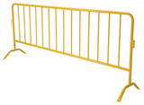 Vestil Steel Crowd Control Interlocking Barrier with Curved Feet - 101-3/16 In. Length - Yellow