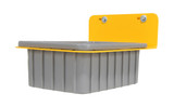 Vestil Plastic Drip Pan With Brackets For Economy Rotating Drum Cart - Gray