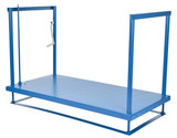 Vestil Steel Ergonomic Post-Crank Worker Platform - 72 In. x 36 In. x 65-5/8 In. 500 lb - Blue