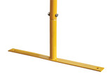 Vestil Steel Crowd Control Interlocking Barrier with Flat Feet - 101-3/16 In. Length - Yellow