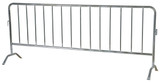 Vestil Steel Crowd Control Interlocking Barrier with Curved Feet - 101-3/16 In. Length - Silver