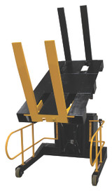 Vestil Steel Portable Pallet Inverter - 32 In. to 76 In Fork Opening 3000 lb - Yellow/Black