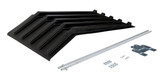 Vestil Polyethylene Heavy Duty H Style Hopper Lid Use with - 1/2 Cubic Yard Hoppers - Black