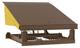 Vestil Steel Pull Chain Mechanical Dock Leveler - 74 In. W x 86 In. L x 24 In. D Pit Dimensions 20000 lb - Brown/Yellow