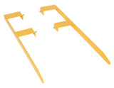 Vestil Steel Pallet Master Fork Extensions - 7 In. x 48 In. - Yellow