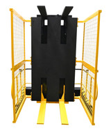 Vestil Steel Portable Pallet Inverter With Cage - 32 In. to 76 In Fork Opening 3,000 lb - Yellow/Black