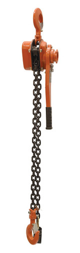 Vestil Steel Professional Lever Hoist - 5 Ft. Lift Height 6,000 lb - Orange