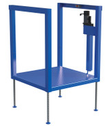 Vestil Steel Ergonomic Electric/Hydraulic Post-Crank Worker Platform - 36-1/4 In. x 37-3/16 In. x 42-5/8 In. 500 lb - Blue