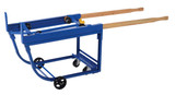 Vestil Steel Rotating Drum Cart with Polyurethane On Steel Wheels - 42 In. x 19 In. x 27-1/2 In. 1000 lb - Blue