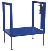 Vestil Steel Ergonomic Electric/Hydraulic Post-Crank Worker Platform - 36-1/4 In. x 49-3/16 In. x 42-5/8 In. 500 lb - Blue