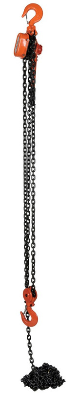 Vestil Steel Professional Lever Hoist - 20 Ft. Lift Height 12,000 lb - Orange