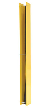 Vestil Steel Rack Guard With Rubber Bumper Insert - 4-7/8 In. x 3-3/8 In. x 48 In. - Yellow