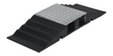 Vestil Aluminum Rubber Hose/Cable Crossover Bridge - 32-5/8 In. x 12 In. x 3-13/16 In. 2400 lb - Black