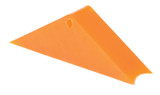 Vestil Polyurethane Magnetic Rail Car Wheel Chock - 11 In. x 2-1/4 In. x 3-5/8 In. - Orange