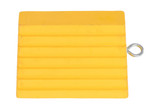 Vestil Rubber Wheel Chock with Eye Bolt - 9 In. - Yellow