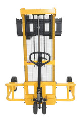 Vestil Steel Manual Rough Terrain Stacker - 62 In. Raised Height 2,000 lb - Yellow