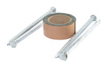 Vestil Plastic Speed Bump with 4 Holes Asphalt Hardware Kit - 13 In. x 7 In. x 6 In. - Silver