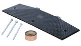Vestil Rubber Speed Hump Male End Cap Asphalt Hardware - 11-3/16 In. x 35-1/4 In. x 1-7/8 In. 60000 lb - Black