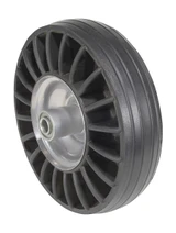 Vestil Mold On Rubber Shock Absorbing Wheel - 10 In. Diameter 330 lb - Black/Silver