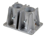 Vestil Cast Steel Double Socket For Pipe Safety Railing - Silver