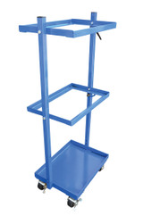 Vestil Steel Multi-Tier Cart with - 3 Shelves 300 lb Static - Blue
