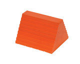 Vestil Urethane Standard Eye Bolt Wheel Chock - 6 In x 9-1/2 In. x 8 In. 20 Ton - Orange