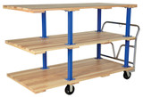 Vestil Hardwood Triple Deck Platform Cart 36 In x - 72 In 1,600 lb - Tan